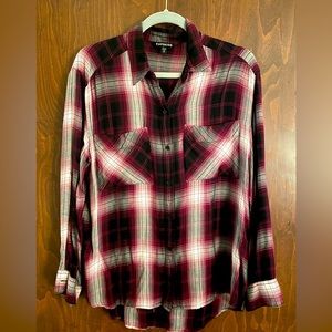 Express women’s button down shirt flannel medium